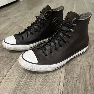 Converse men's leather insulated high tops